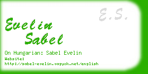 evelin sabel business card